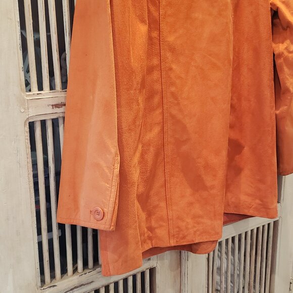 St Johns Bay Burnt Orange Leather Suede Jacket 1X - Picture 5 of 10